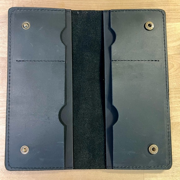 ❌ SOLD ❌ Handmade leather travel double passport wallet, new - Picture 1 of 5